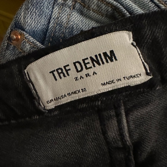 Zara, Re-Worked! Lightly Worn Faded Black Legging Jeans - Size 10 - Picture 7 of 8